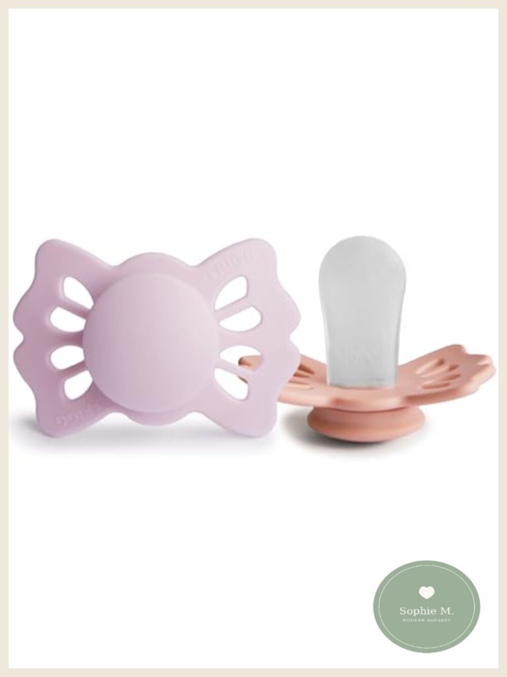Symmetrical Silicone Baby Pacifier BPA-Free 0-6 Months Click-Lock